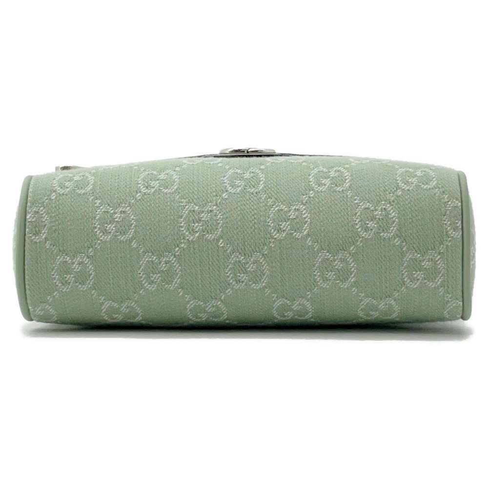 GUCCI Ophidia Mini Shoulder Bag PailleGreen?772311 GG SupremeCanvas Leather