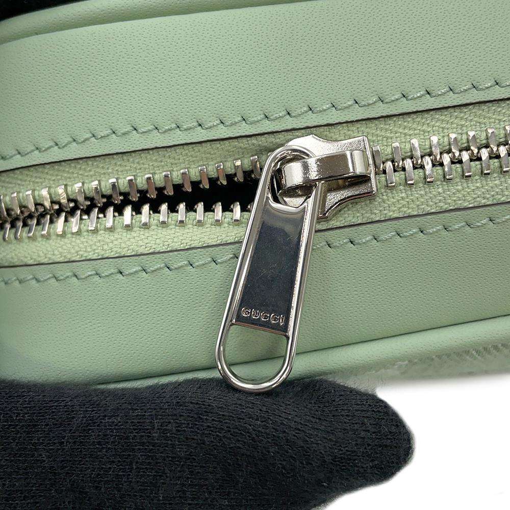 GUCCI Ophidia Mini Shoulder Bag PailleGreen?772311 GG SupremeCanvas Leather