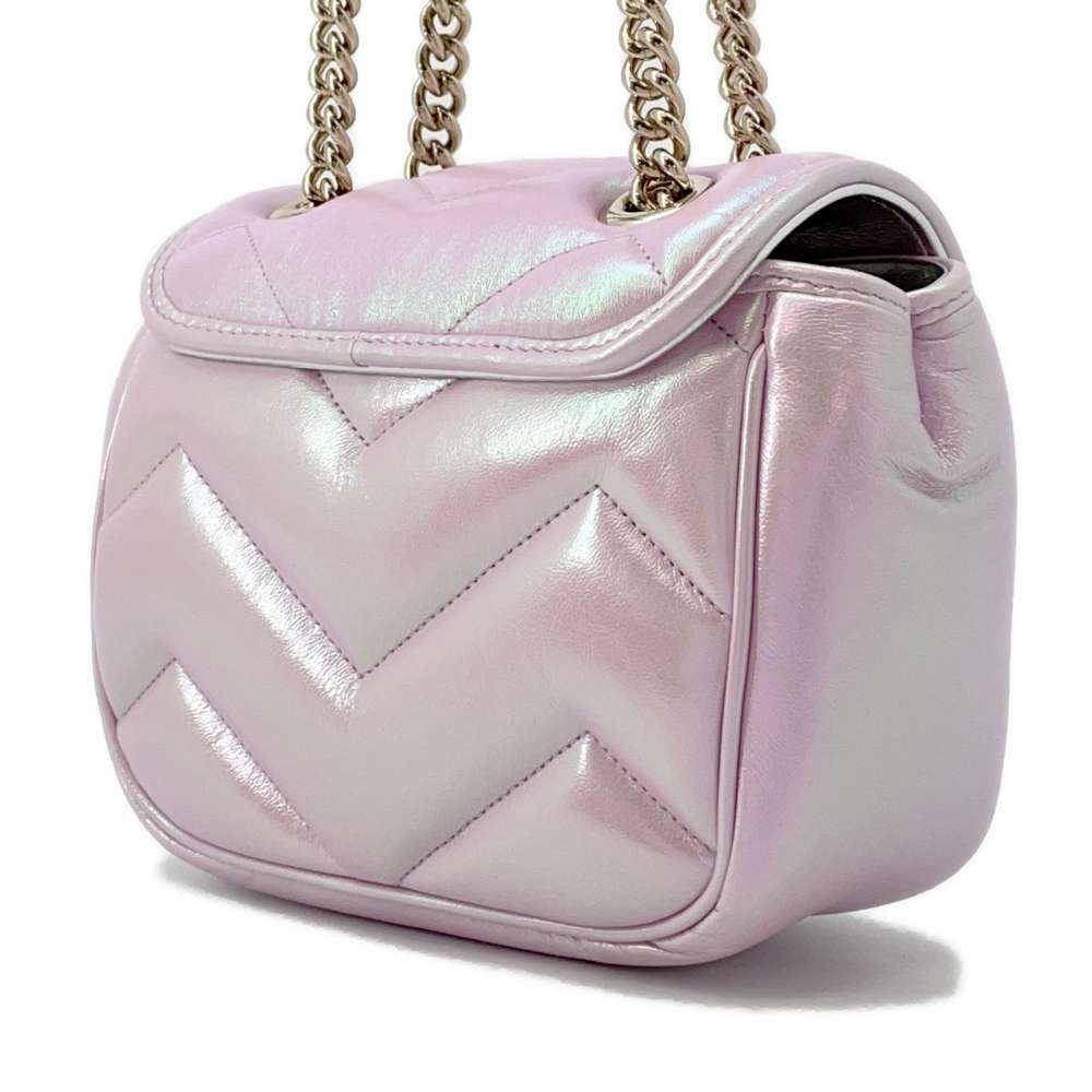 GUCCI GG Marmont Quilted Mini Shoulder Bag Pink739682 Leather