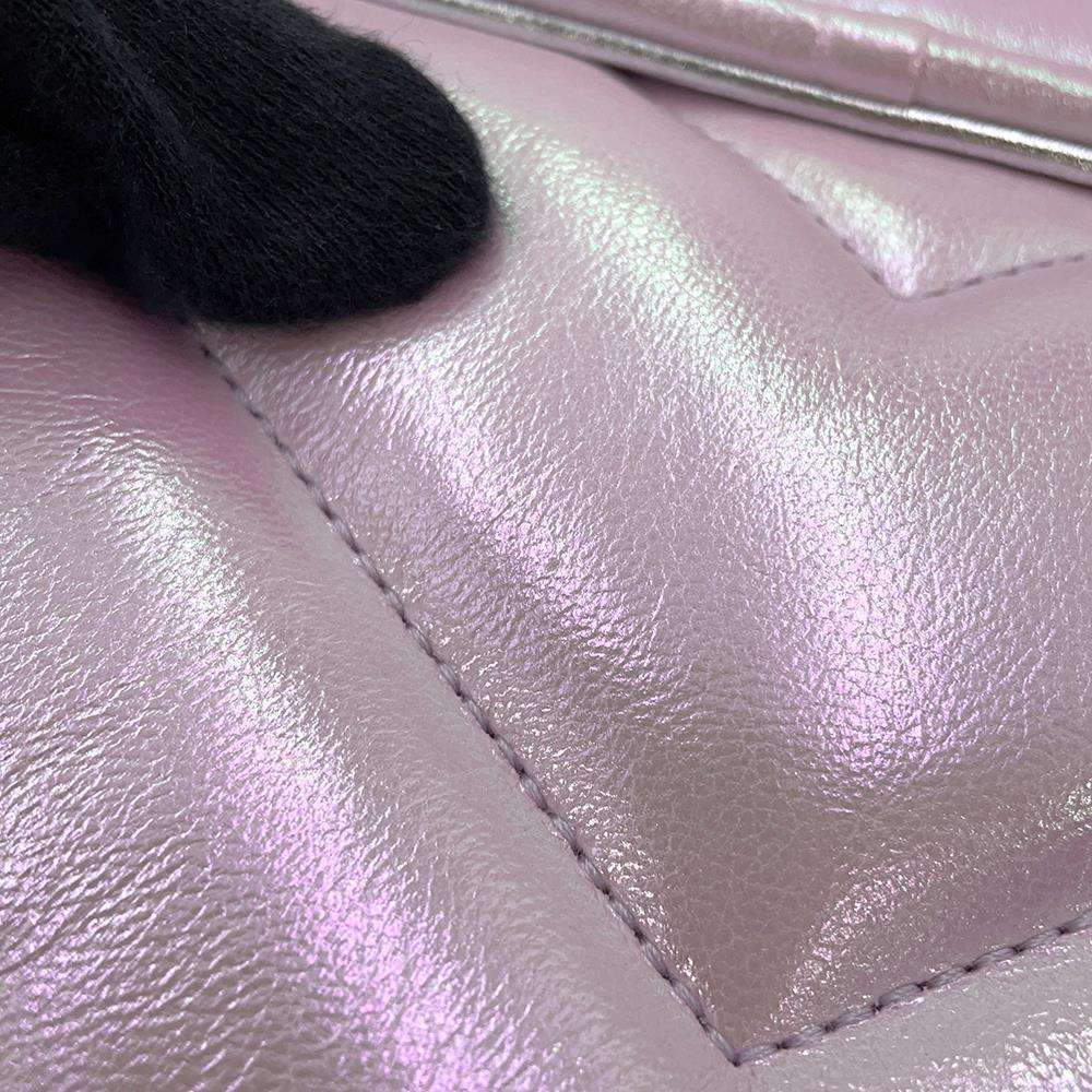 GUCCI GG Marmont Quilted Mini Shoulder Bag Pink739682 Leather