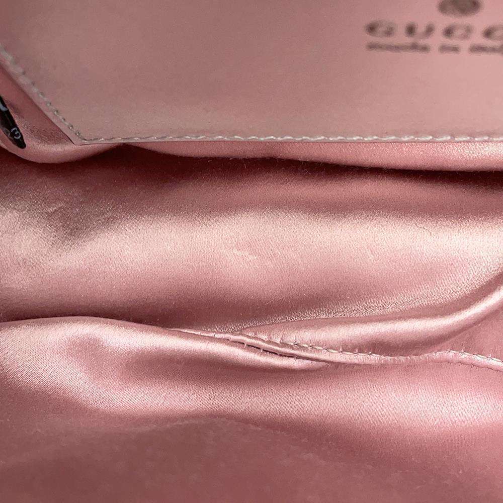 GUCCI GG Marmont Quilted Mini Shoulder Bag Pink739682 Leather