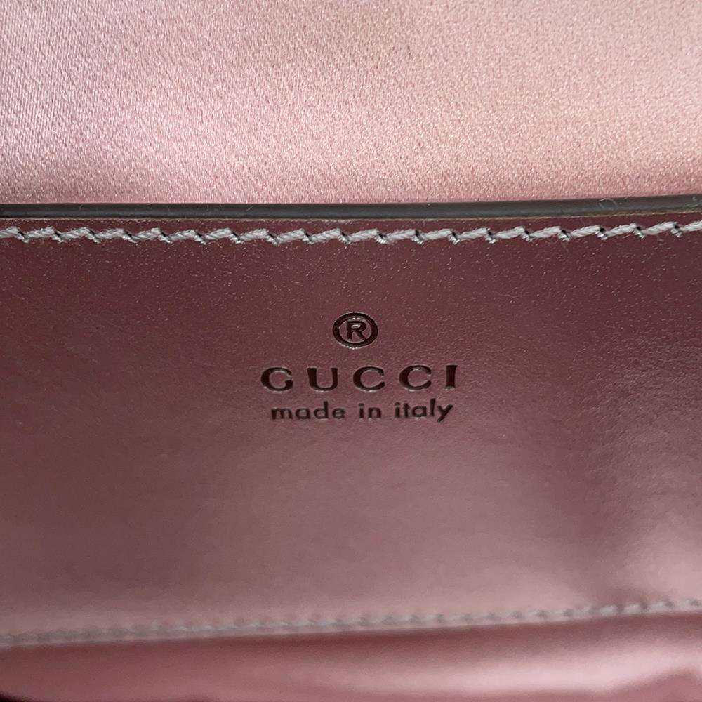 GUCCI GG Marmont Quilted Mini Shoulder Bag Pink739682 Leather