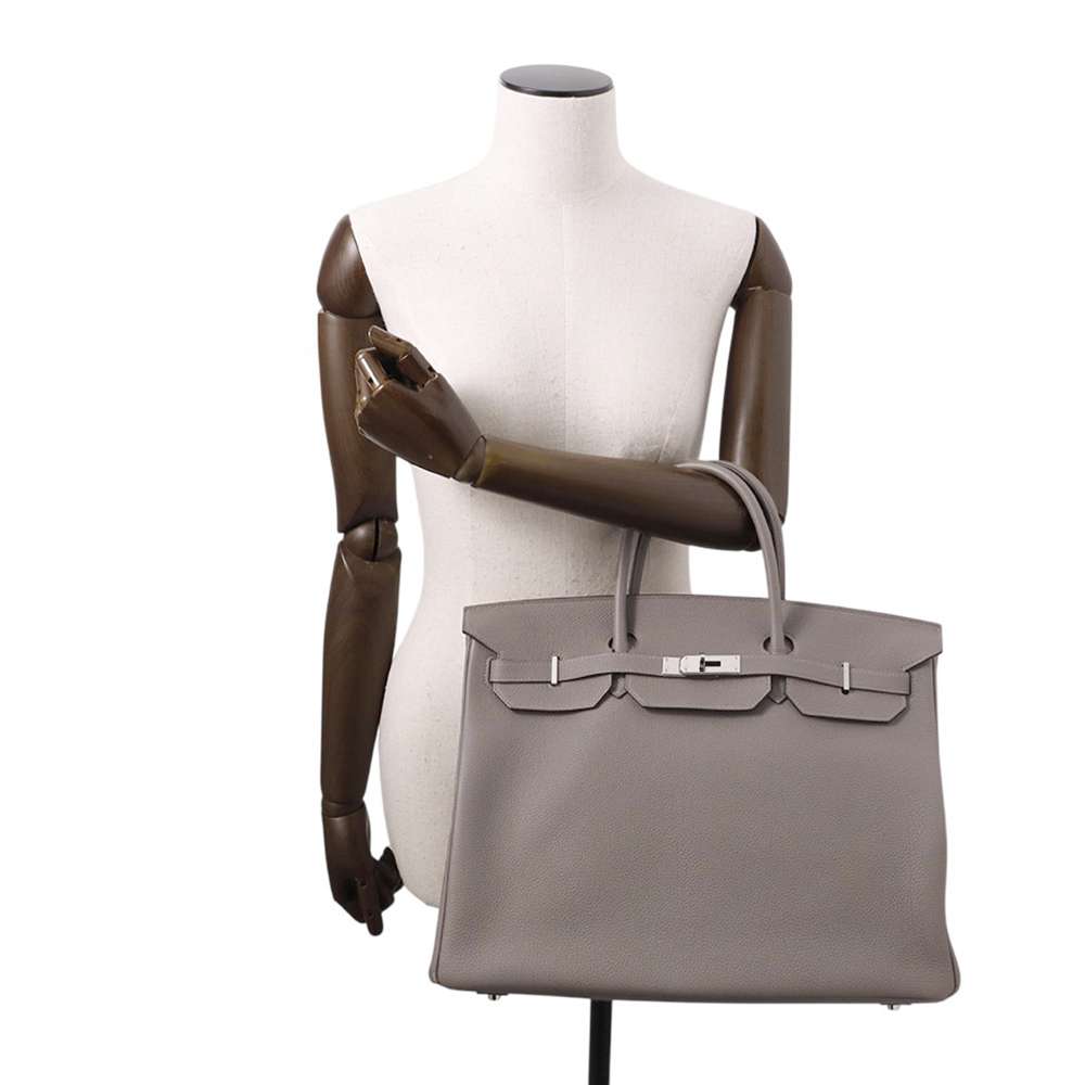 HERMES Birkin Gris Meyer Togo Leather Size 40