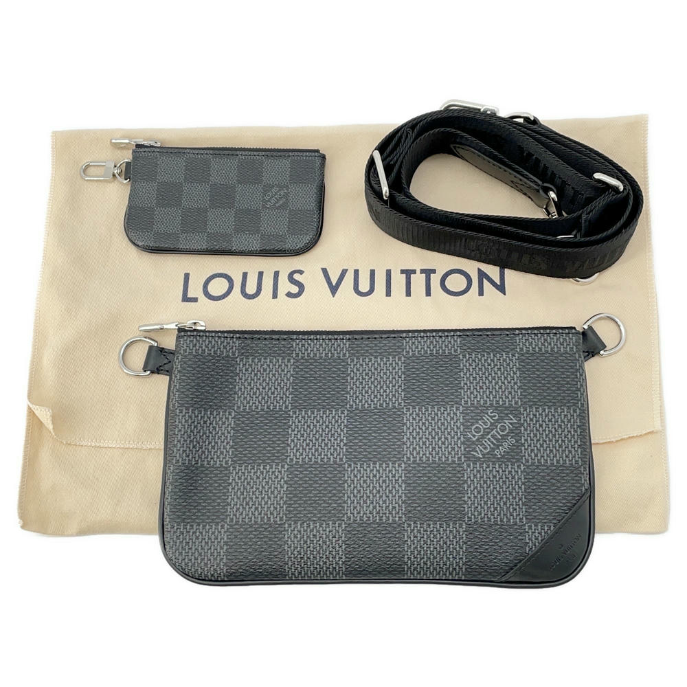 LOUIS VUITTON Trio Messenger NoirN50017 Damier Graphite 3D