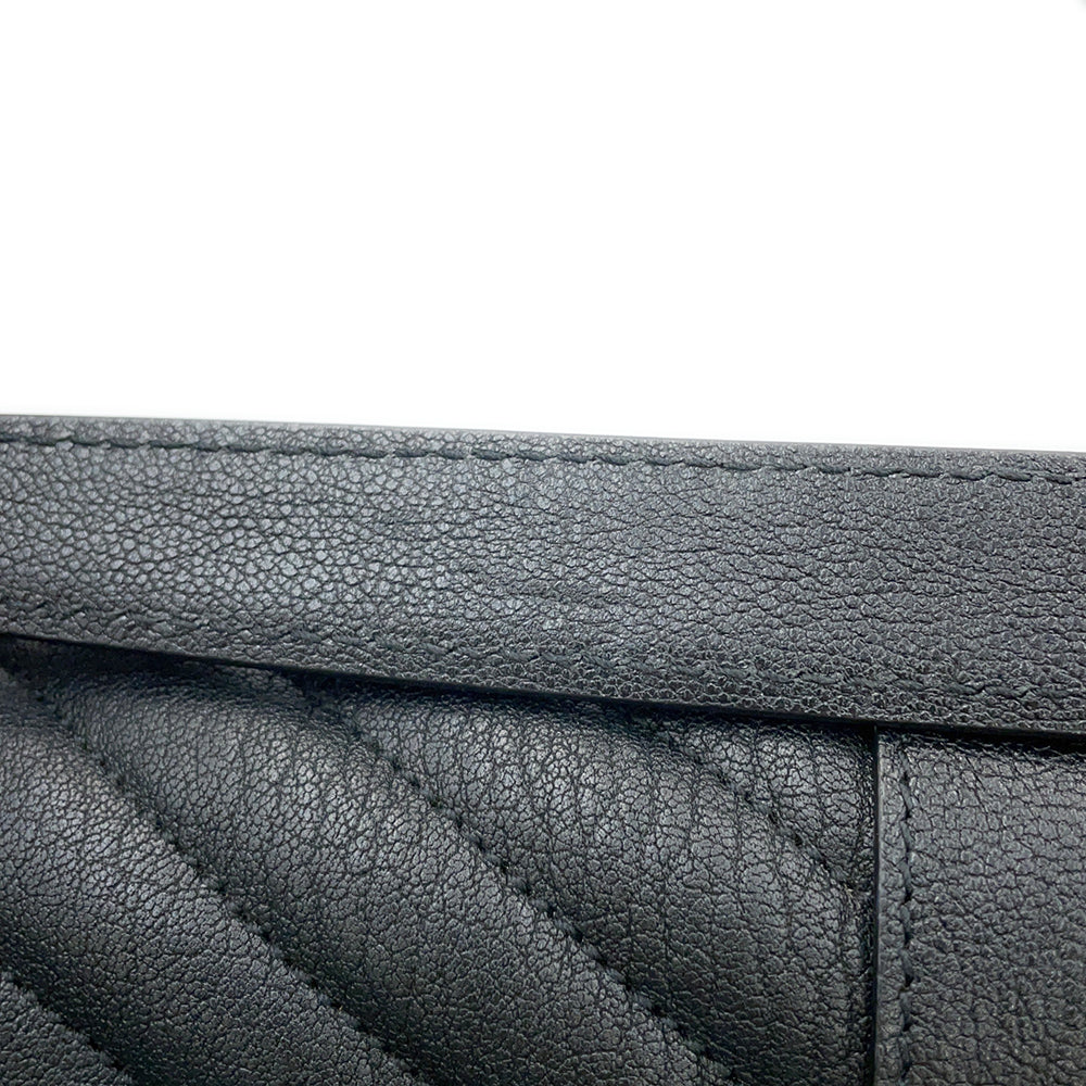 SAINT LAURENT PARIS College 2WAY ChainShoulder Bag Black600278 Leather