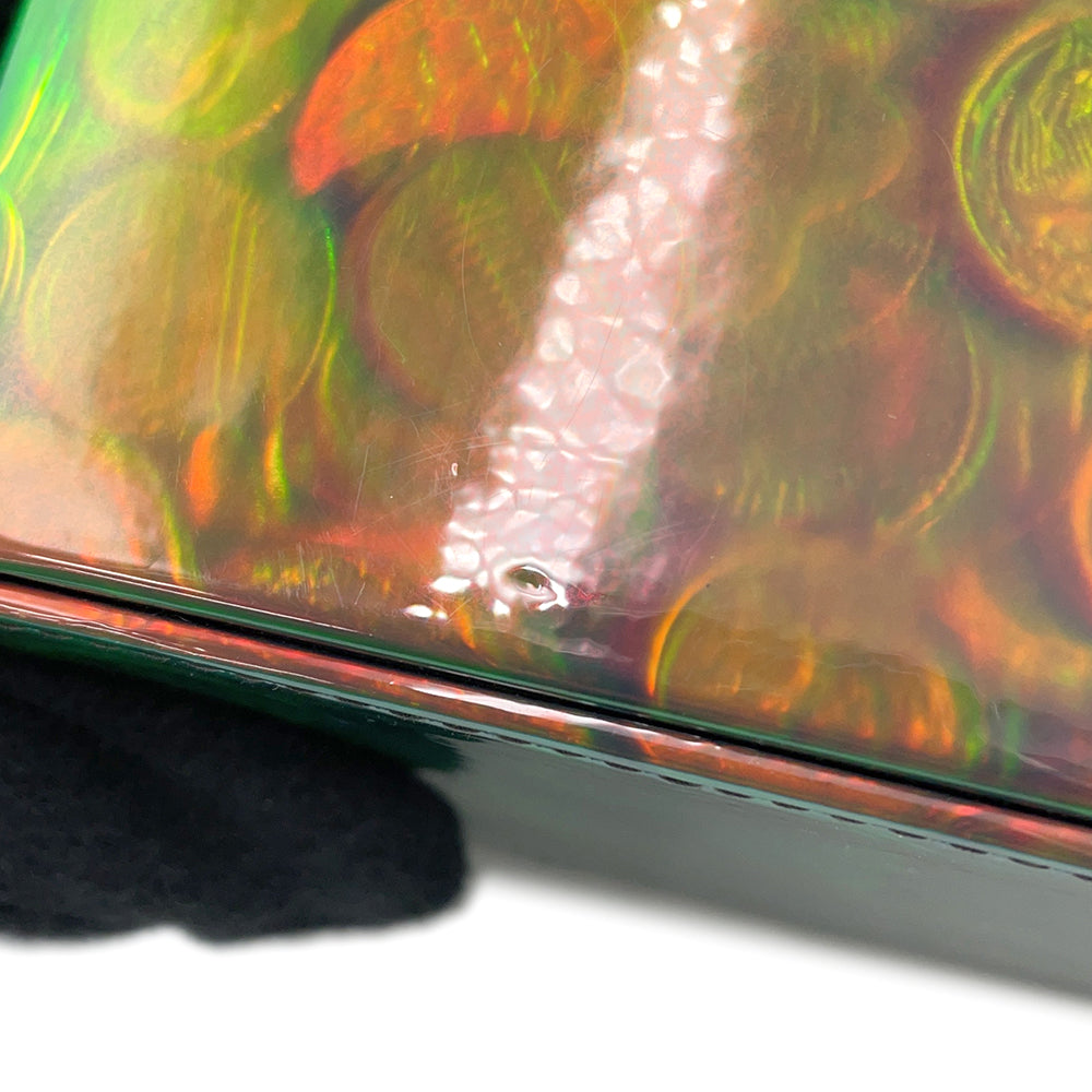 CHANEL Coin Motif 3D Hologram Chain Handbag Multicolor Patent Leather