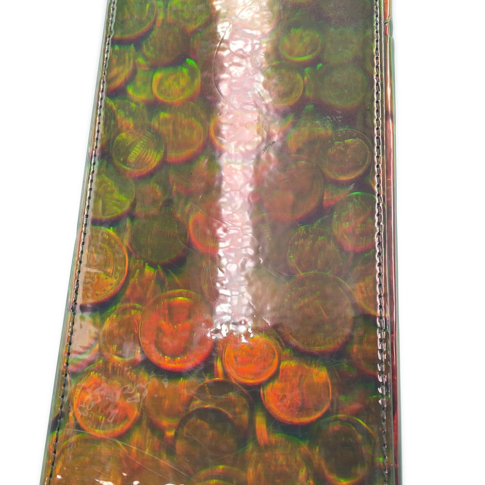 CHANEL Coin Motif 3D Hologram Chain Handbag Multicolor Patent Leather