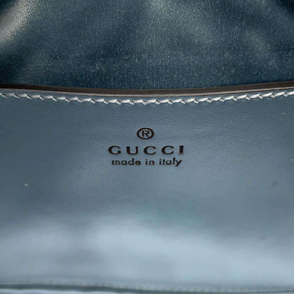 GUCCI GG Marmont Small Shoulder Bag Blue Aurora447632 Leather