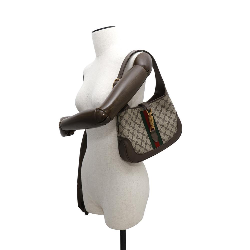 BALENCIAGA GUCCI Collaboration The Hacker Project Jackie1961 Small Brown/Beige680118 PVC Coated Canvas Leather
