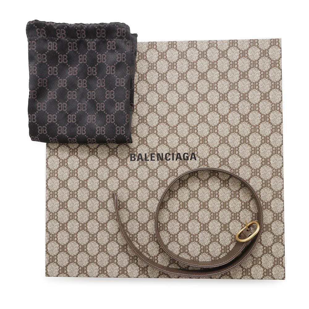 BALENCIAGA GUCCI Collaboration The Hacker Project Jackie1961 Small Brown/Beige680118 PVC Coated Canvas Leather