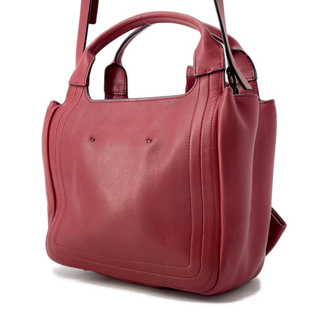 Valentino Garavani Atelier 2WAY Handbag Red Leather