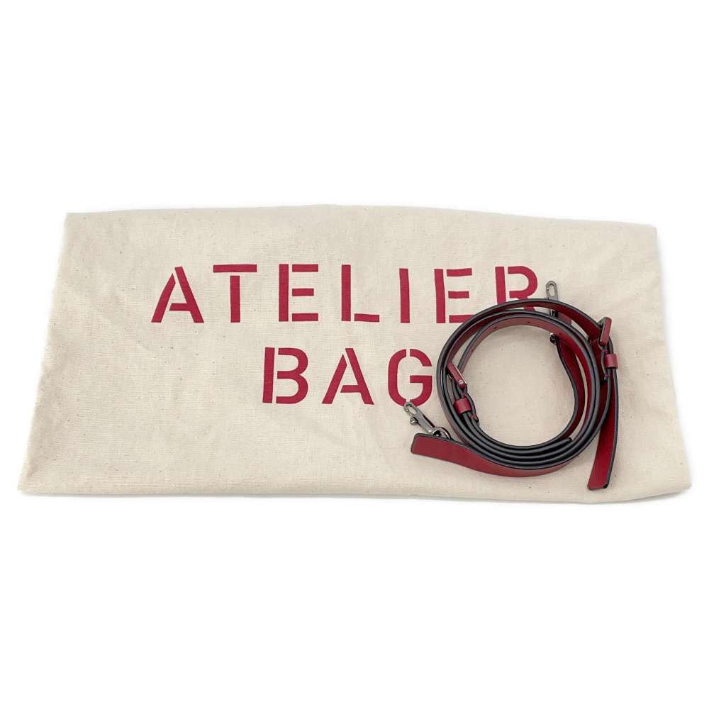 Valentino Garavani Atelier 2WAY Handbag Red Leather