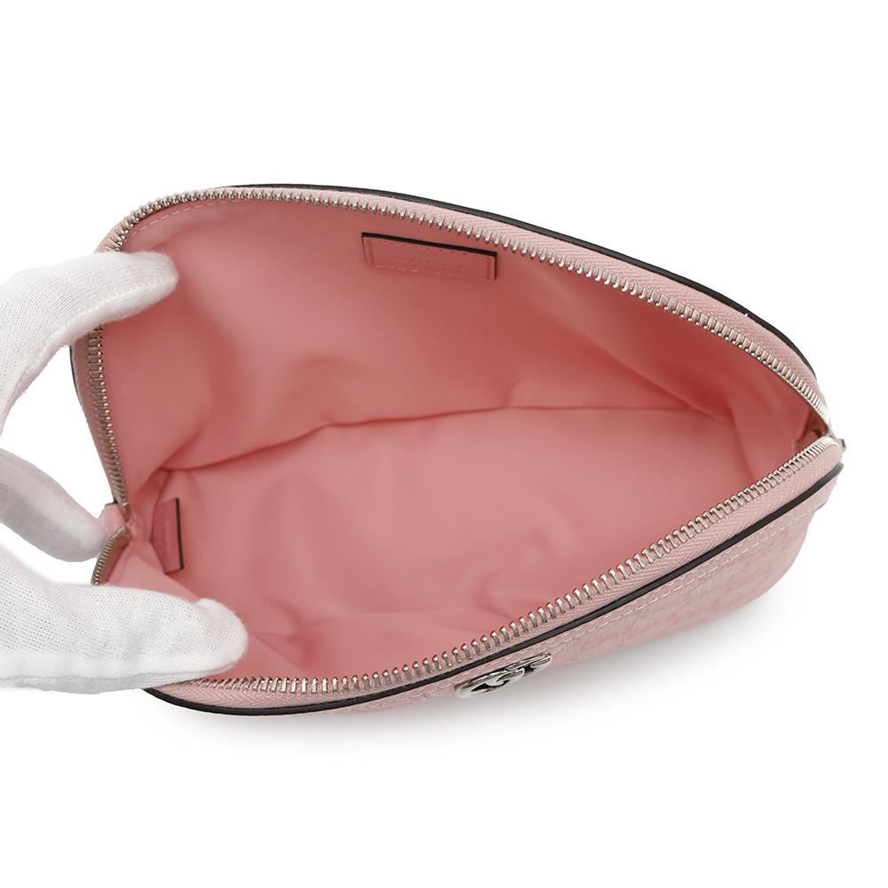 GUCCI GG Supreme SmallCase Pink625551 PVC Leather