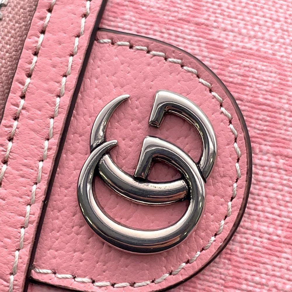 GUCCI GG Supreme SmallCase Pink625551 PVC Leather
