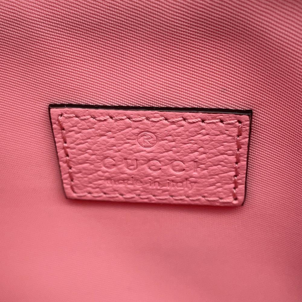 GUCCI GG Supreme SmallCase Pink625551 PVC Leather
