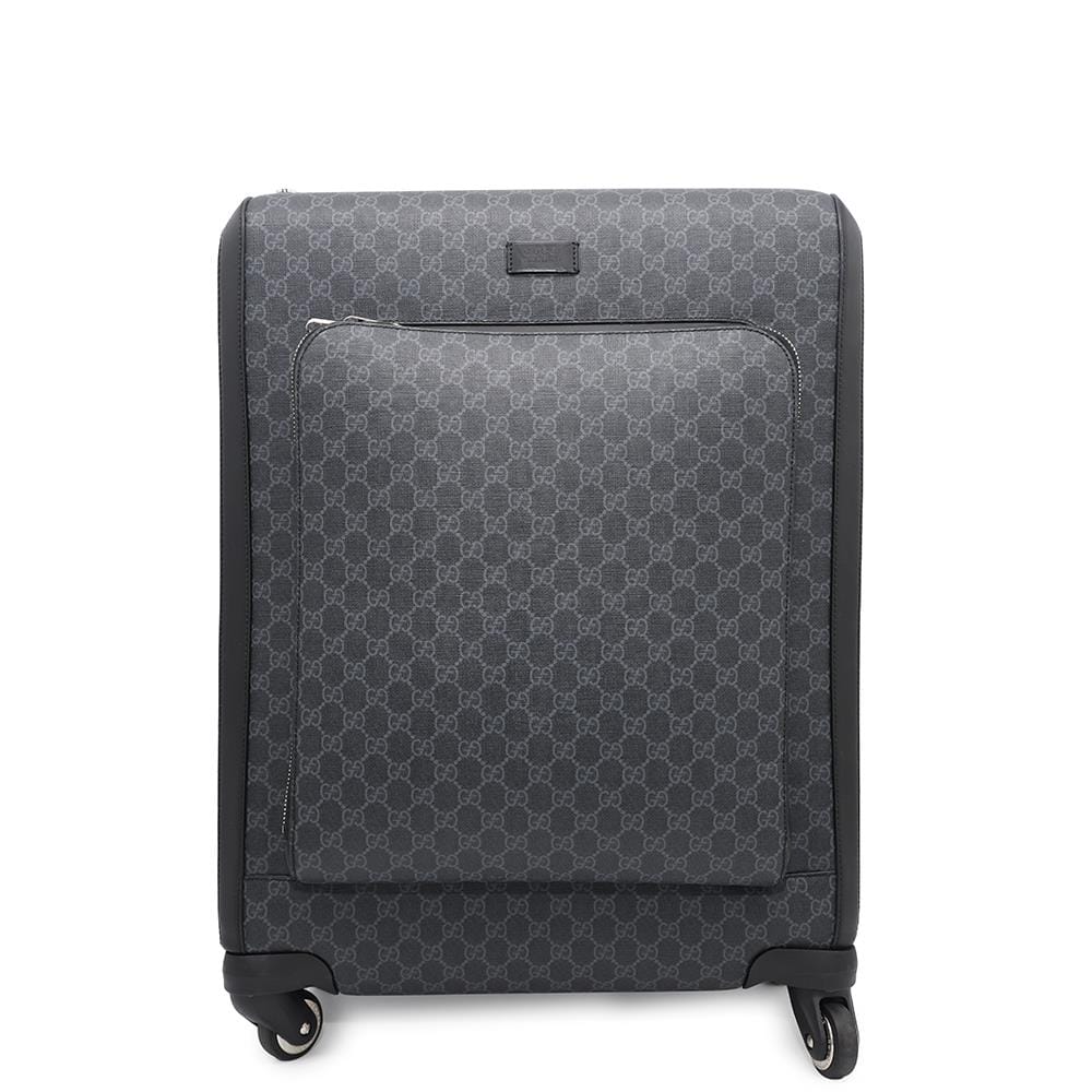 GUCCI GG Supreme suitcase Black474356 PVC Leather