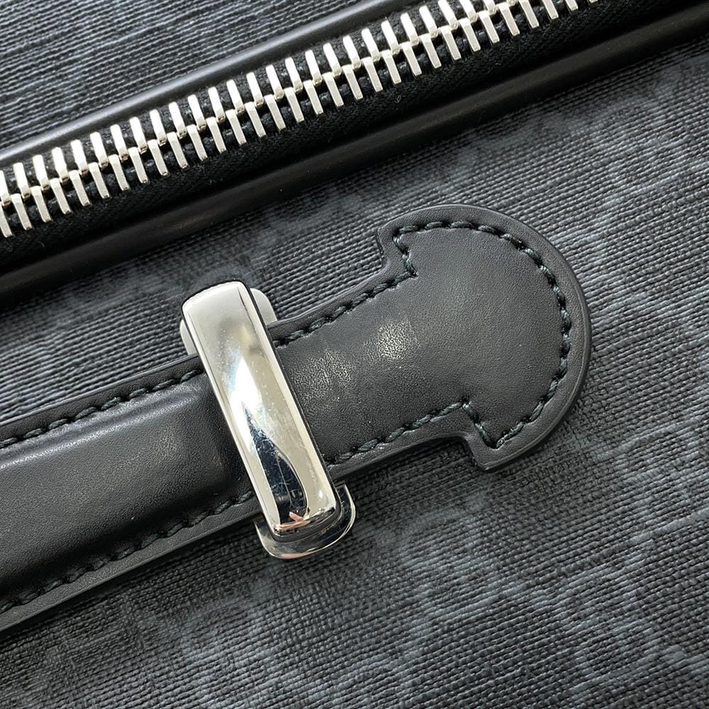 GUCCI GG Supreme suitcase Black474356 PVC Leather