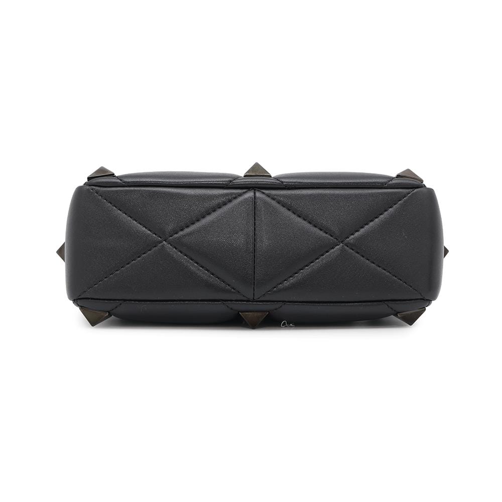 Valentino Garavani Roman Studded 2WAY Shoulder BlackWW2B0I82LWB Leather Size Medium