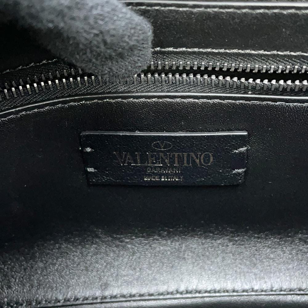 Valentino Garavani Roman Studded 2WAY Shoulder BlackWW2B0I82LWB Leather Size Medium