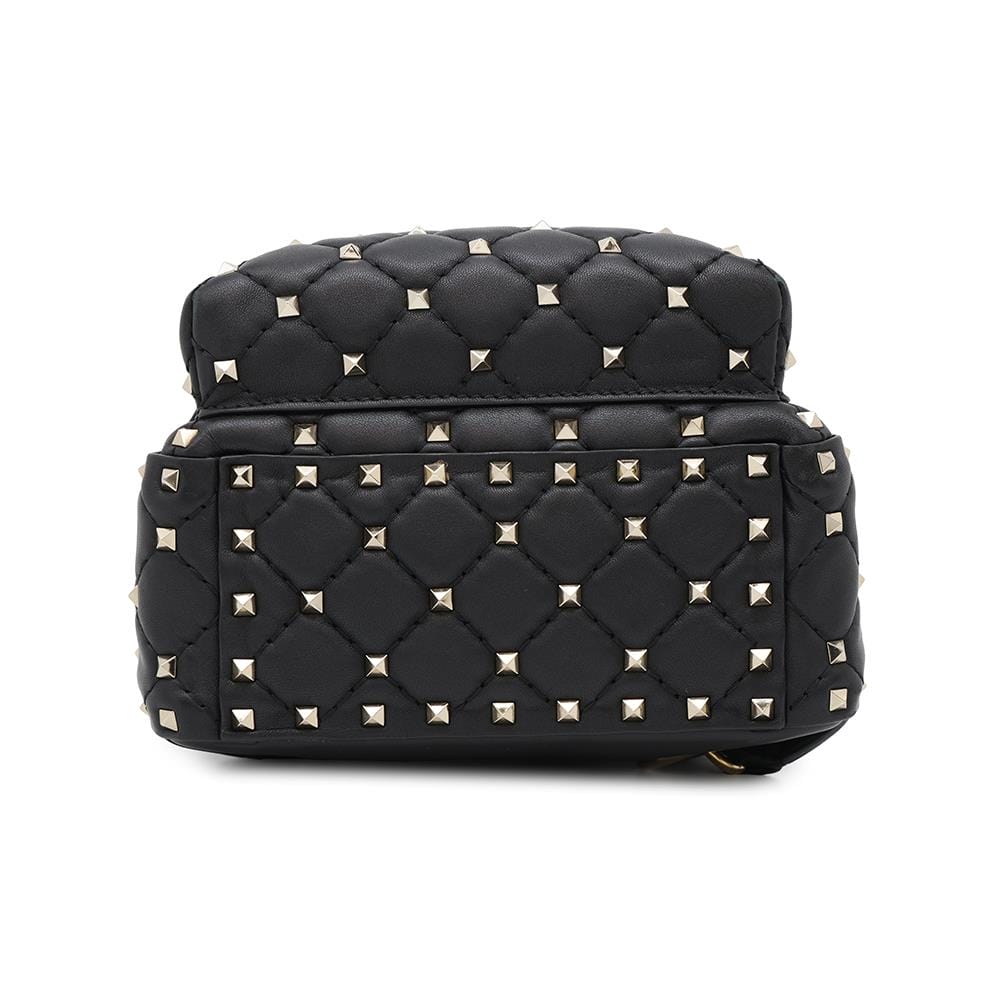 Valentino Garavani Rock Studded Spike Mini Backpack BlackSW2B0B63NAP Leather