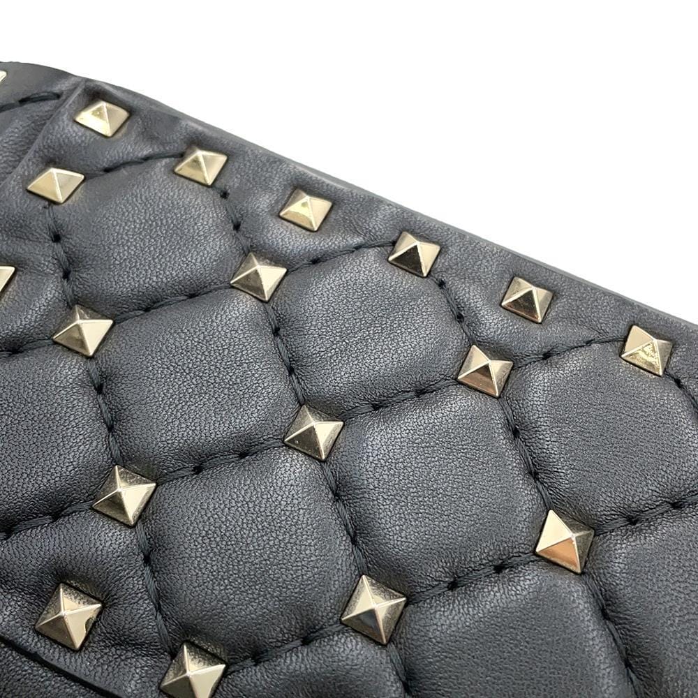 Valentino Garavani Rock Studded Spike Mini Backpack BlackSW2B0B63NAP Leather