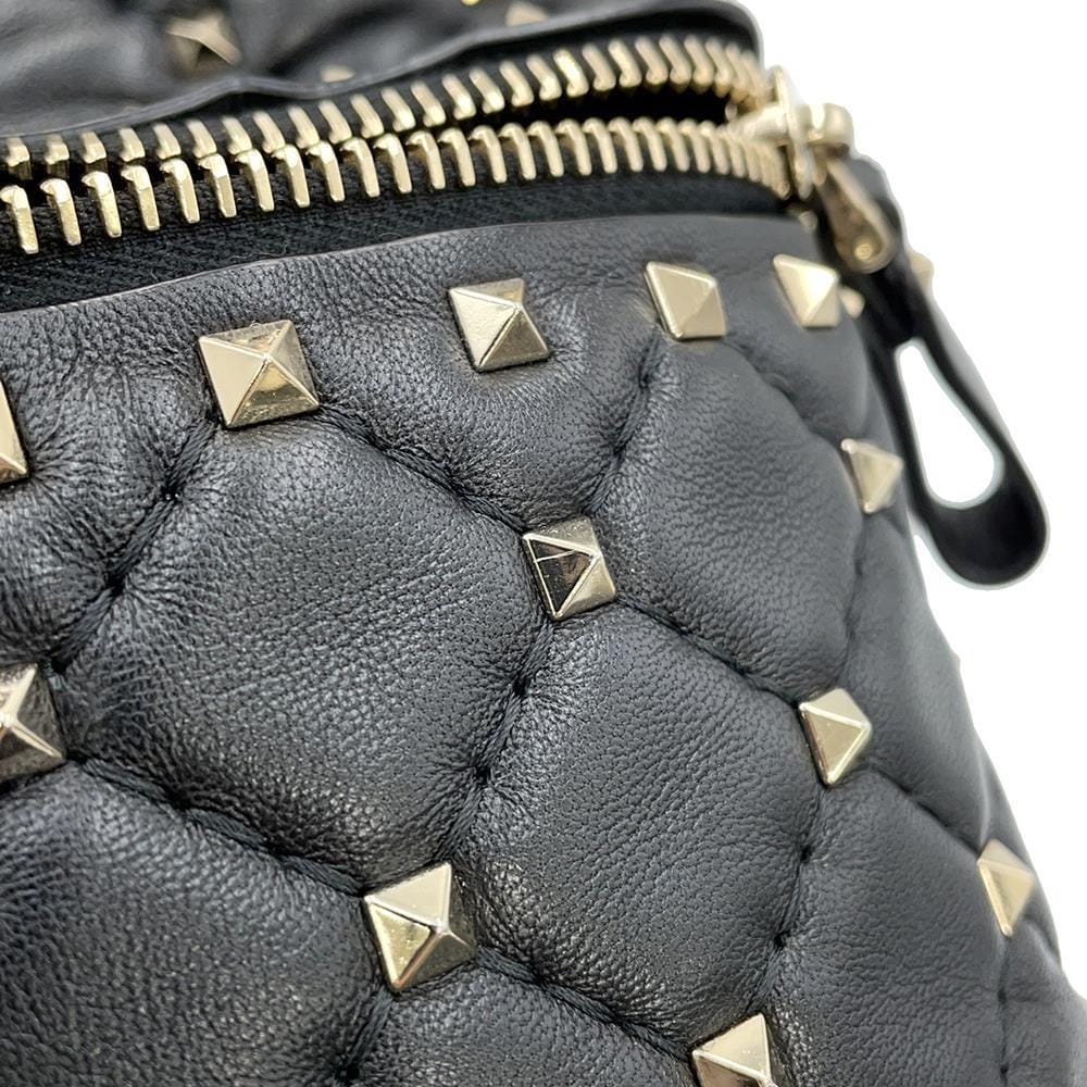 Valentino Garavani Rock Studded Spike Mini Backpack BlackSW2B0B63NAP Leather