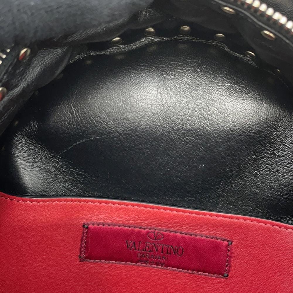 Valentino Garavani Rock Studded Spike Mini Backpack BlackSW2B0B63NAP Leather