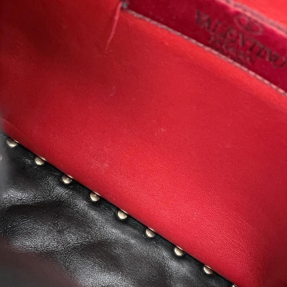 Valentino Garavani Rock Studded Spike Mini Backpack BlackSW2B0B63NAP Leather