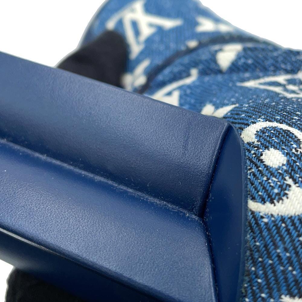LOUIS VUITTON Silhouette Line EncreBoots Blue Monogram Denim Size 36H