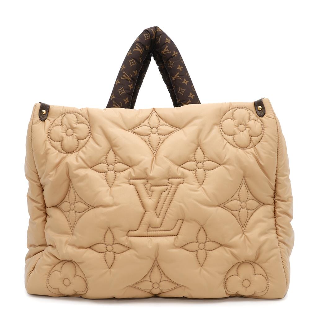 LOUIS VUITTON LV Pillow Onthego BeigeM59007 Monogram Recycled Nylon Size GM