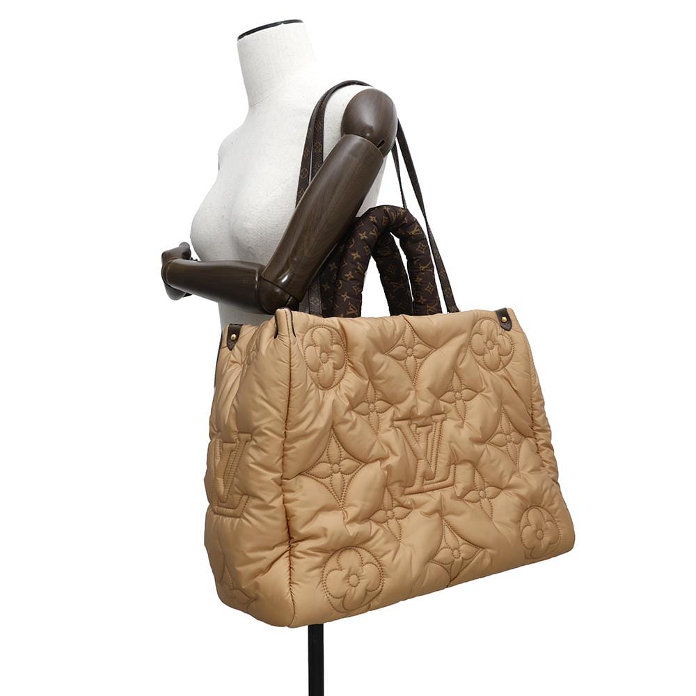 LOUIS VUITTON LV Pillow Onthego BeigeM59007 Monogram Recycled Nylon Size GM