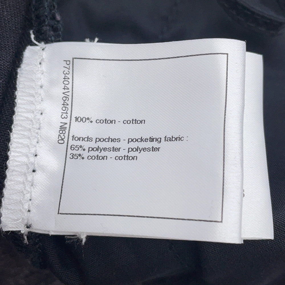 CHANEL Wide denim pants Size 40 Pink/GrayP73404 Cotton100% Faux Pearl