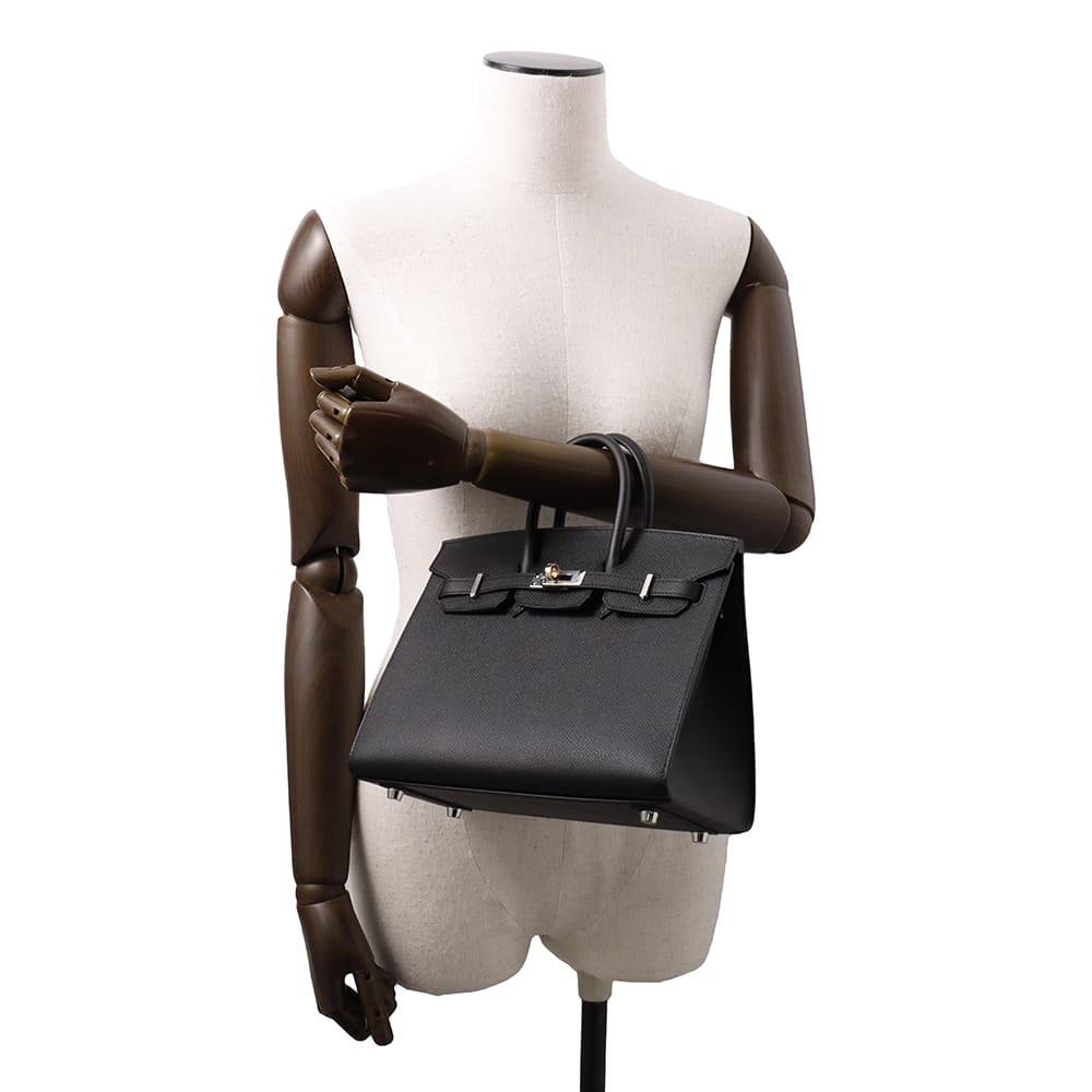 HERMES Birkin Sellier Black Epsom Size 25