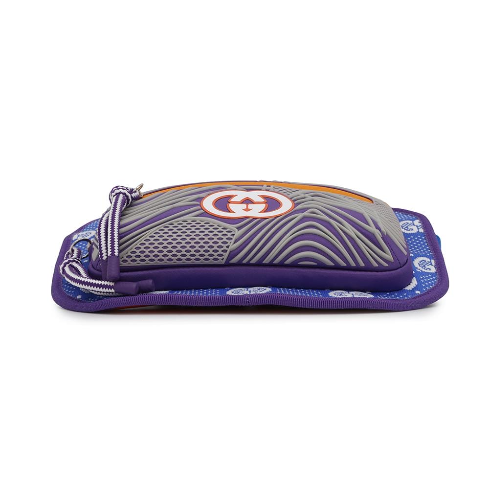 GUCCI GGNylon Belt Bag Blue/Purple752102 Nylon Rubber