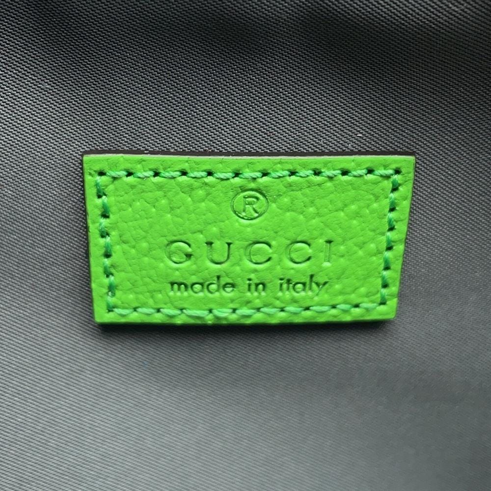 GUCCI GGNylon Belt Bag Gray/Red752102 Nylon Rubber
