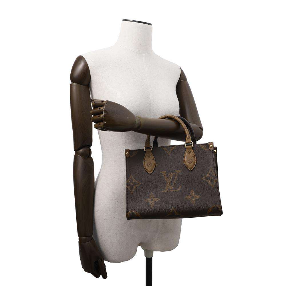 LOUIS VUITTON Onthego RedM46373 Monogram Monogram Reverse Canvas Size PM