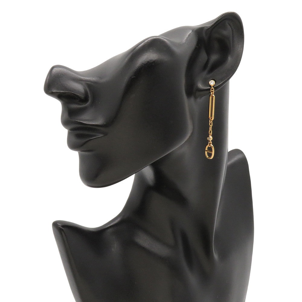 HERMES Earrings 《Chaine d'Ancre Chaos》 18K Pink Gold