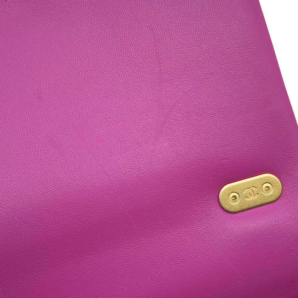 CHANEL Matelasse ChainShoulder Bag Purple Lambskin