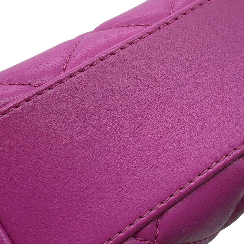 CHANEL Matelasse ChainShoulder Bag Purple Lambskin