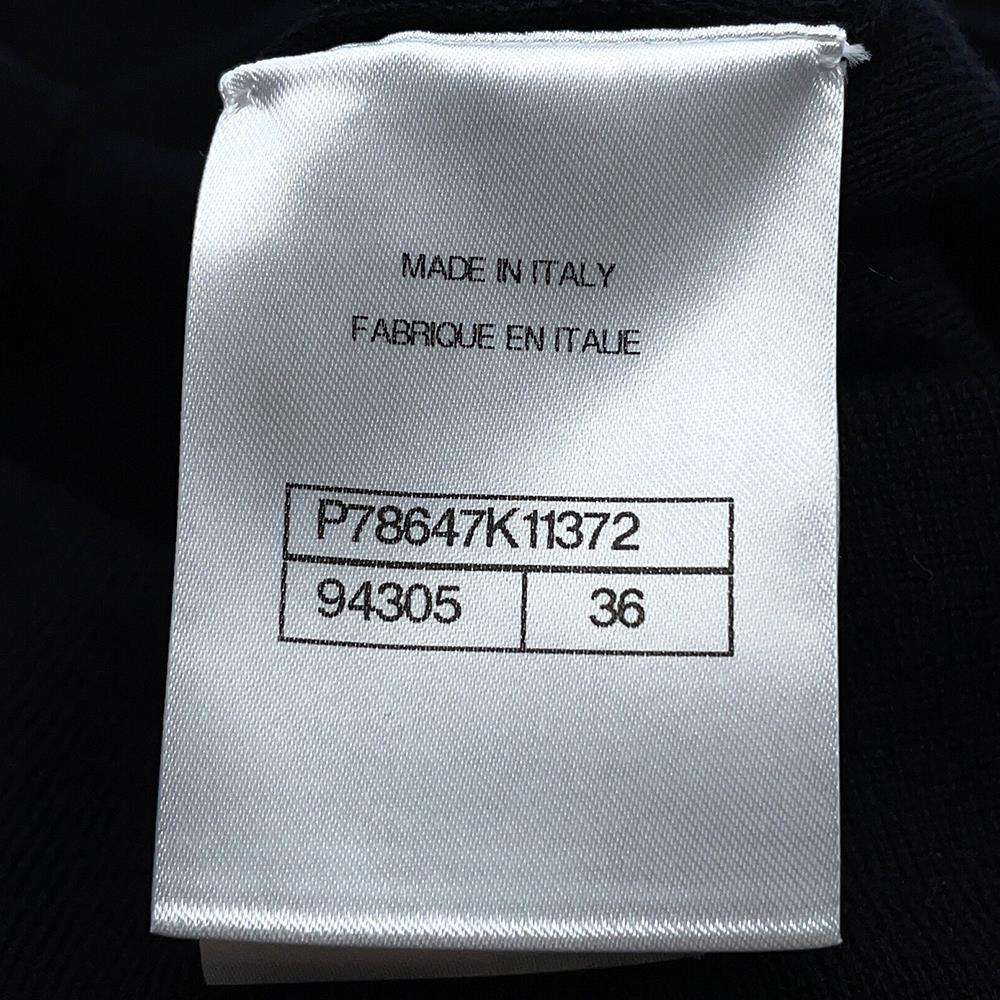 CHANEL CC LogoButton Dress Size 36 BlackP78647 Cotton70% Cashmere30%