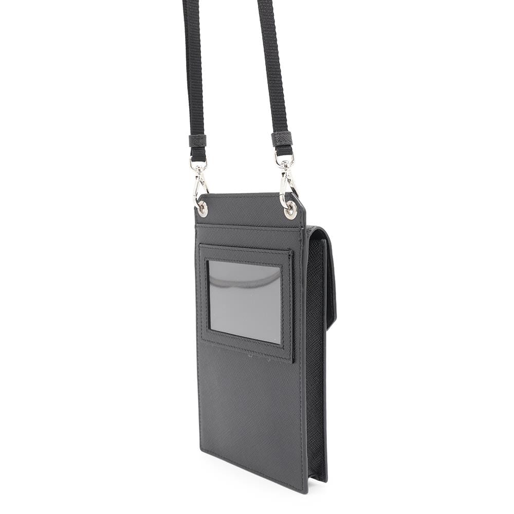 PRADA Saffiano Leather Smartphone Shoulder Bag Black2ZH068 Leather