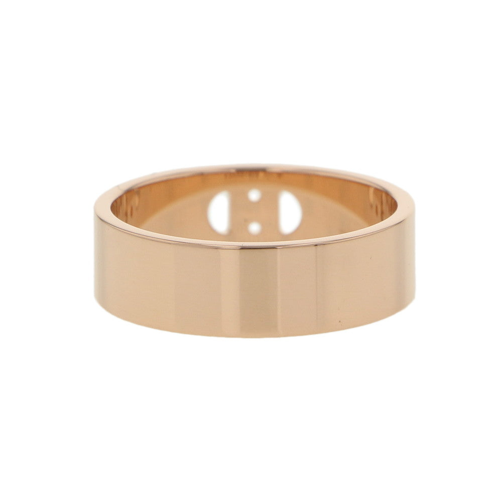 HERMES H Dunkle Ring Size PM/51/#11 18K Pink Gold