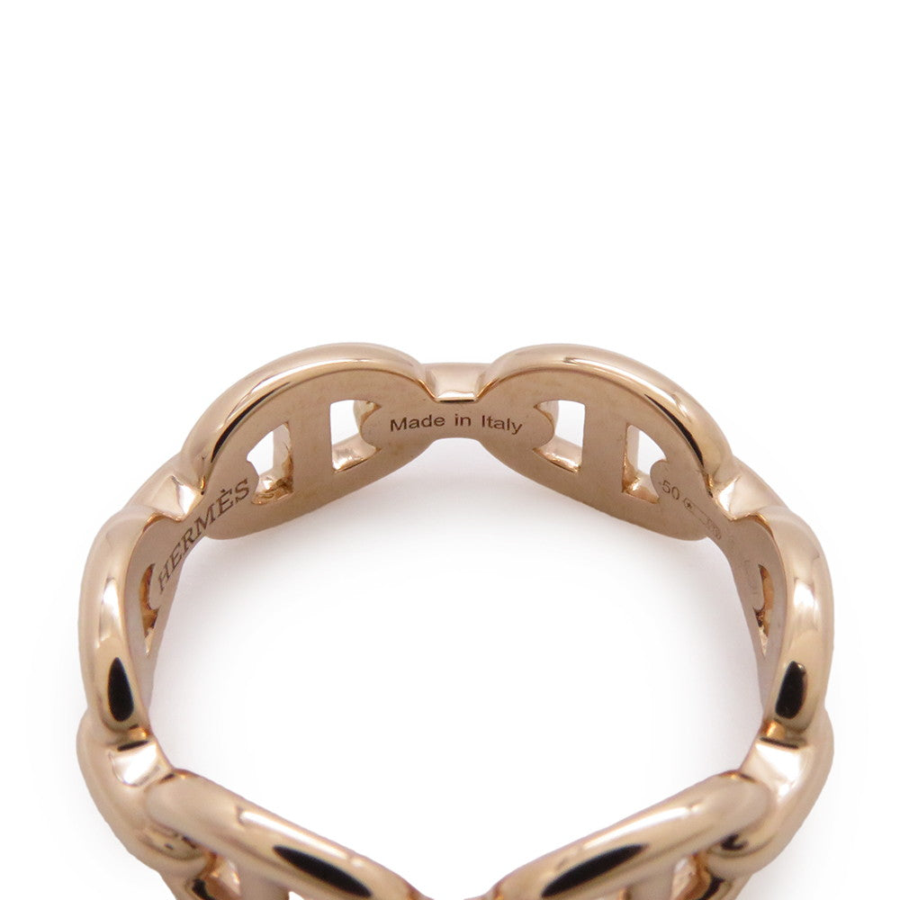 HERMES Chaine d'Ancre Anchene Ring Size PM/50/#10 18K Pink Gold