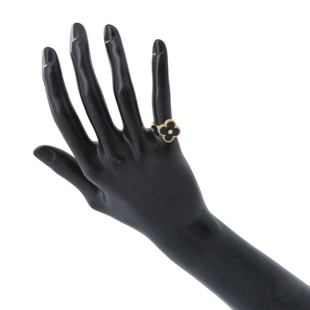 Van Cleef & Arpels Vintage Alhambra Ring Size 49/#9VCARA41049/VCARA41000 18K Yellow Gold