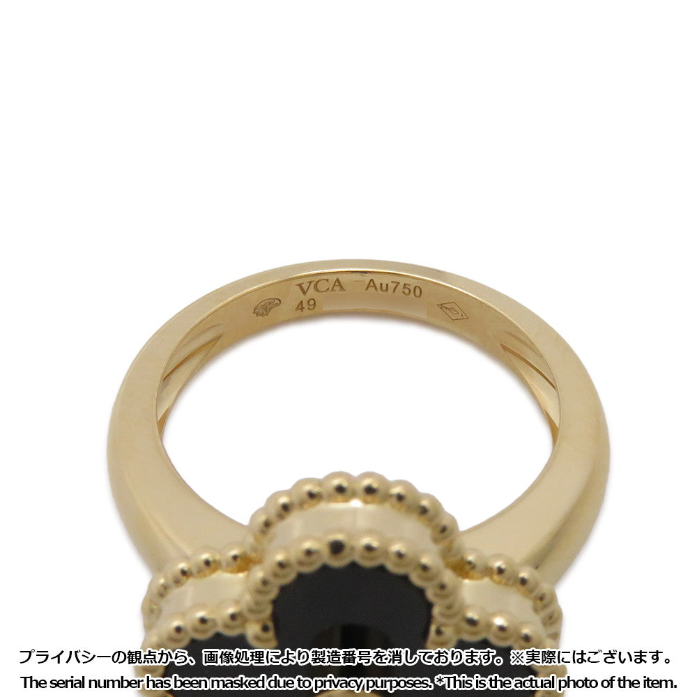 Van Cleef & Arpels Vintage Alhambra Ring Size 49/#9VCARA41049/VCARA41000 18K Yellow Gold