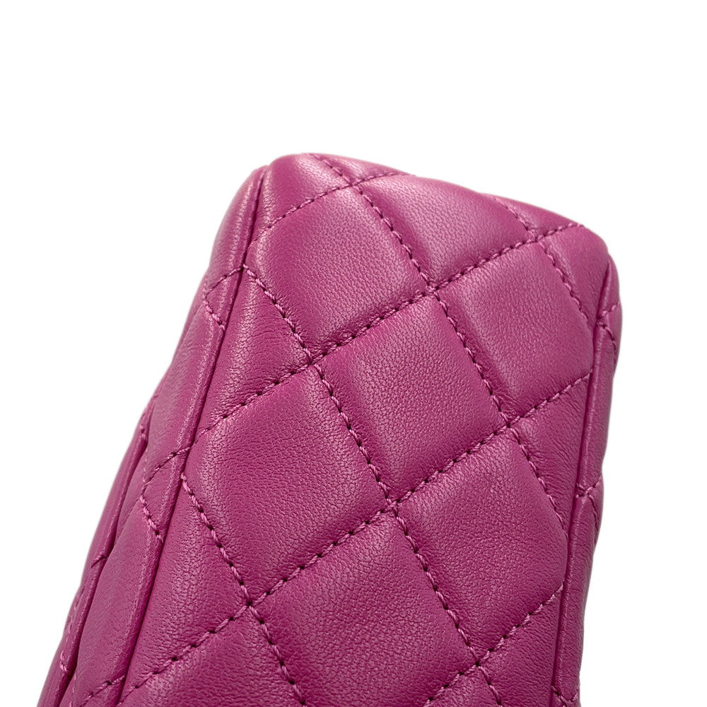 CHANEL Mini Matelasse Single Flap Cocoball ChainShoulder Bag PurpleAS1786 Lambskin Size 20