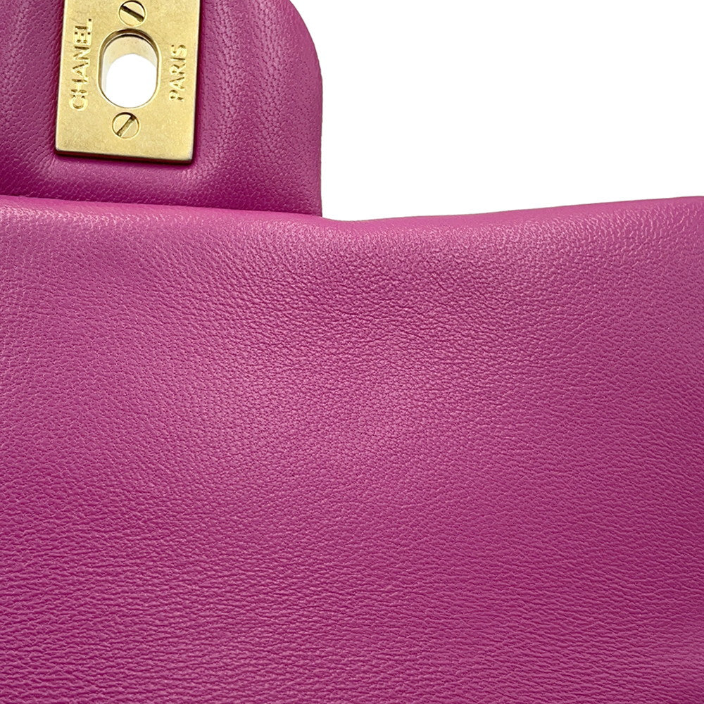 CHANEL Mini Matelasse Single Flap Cocoball ChainShoulder Bag PurpleAS1786 Lambskin Size 20