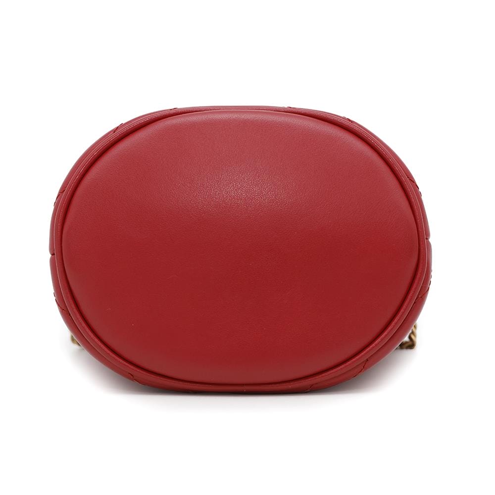 GUCCI GG Marmont mini bucket bag Red575163 Leather