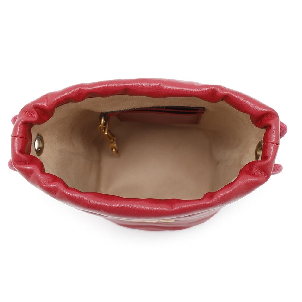GUCCI GG Marmont mini bucket bag Red575163 Leather