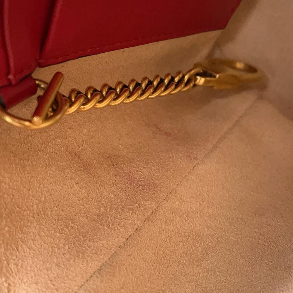 GUCCI GG Marmont mini bucket bag Red575163 Leather